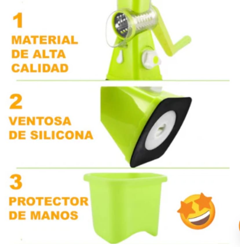 Rallador y cortador de verduras.