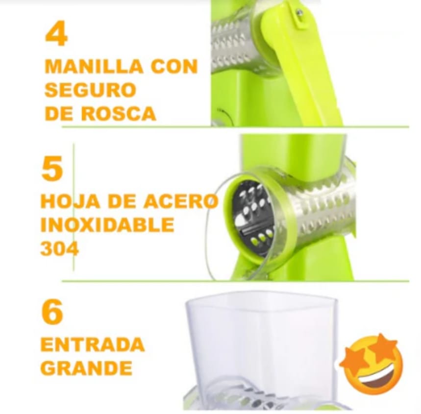 Rallador y cortador de verduras.